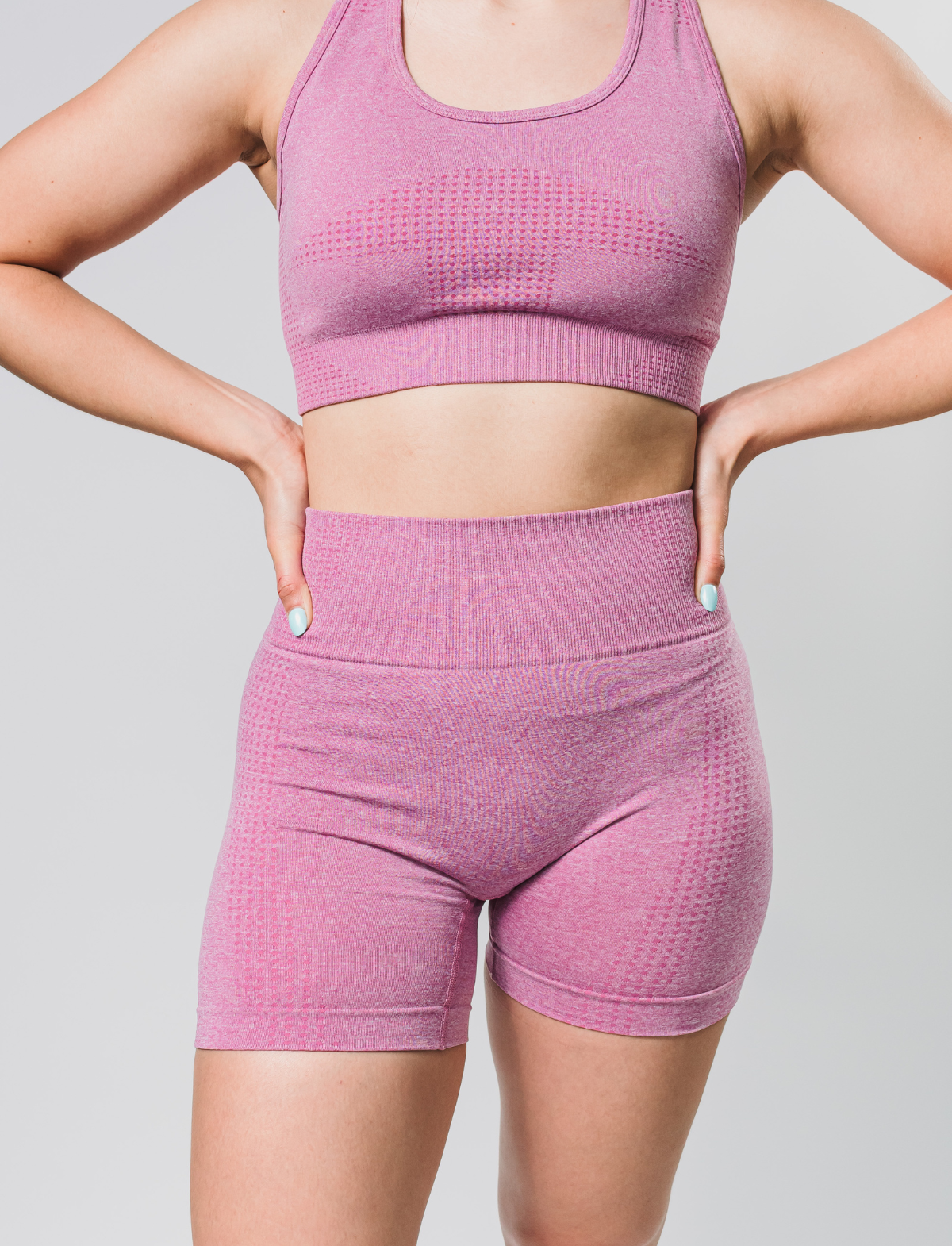 Conjunto Aura Fitness - Top + Short - Rosa