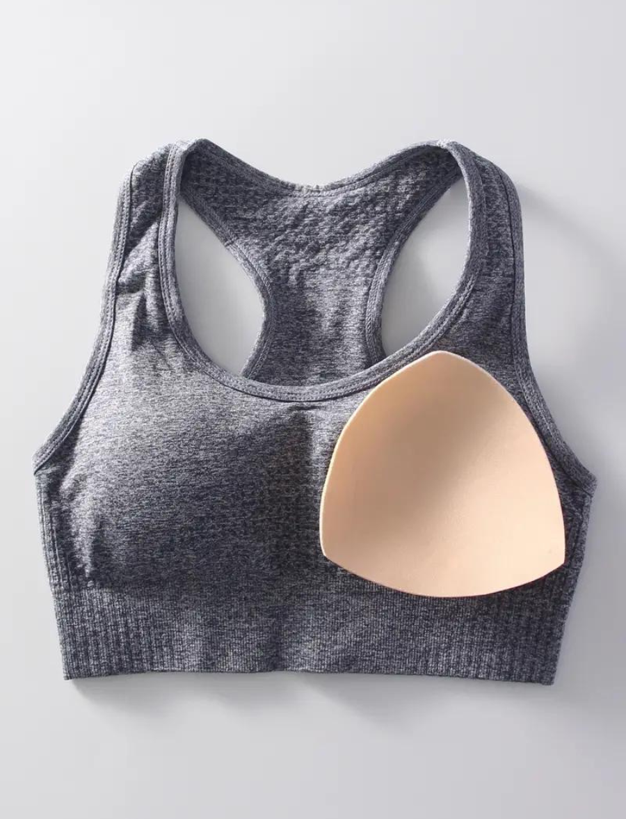 Top Fitness com Bojo Aura - Cinza