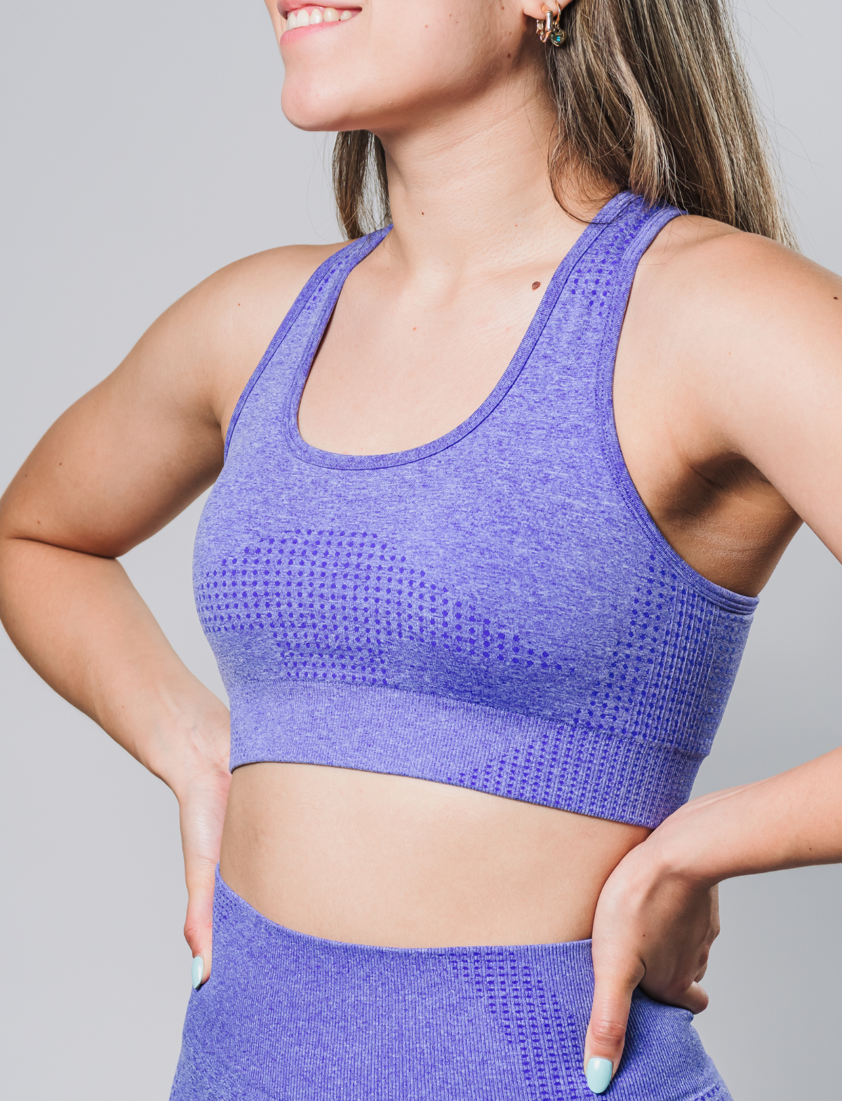 Conjunto Aura Fitness - Top + Legging - Morada
