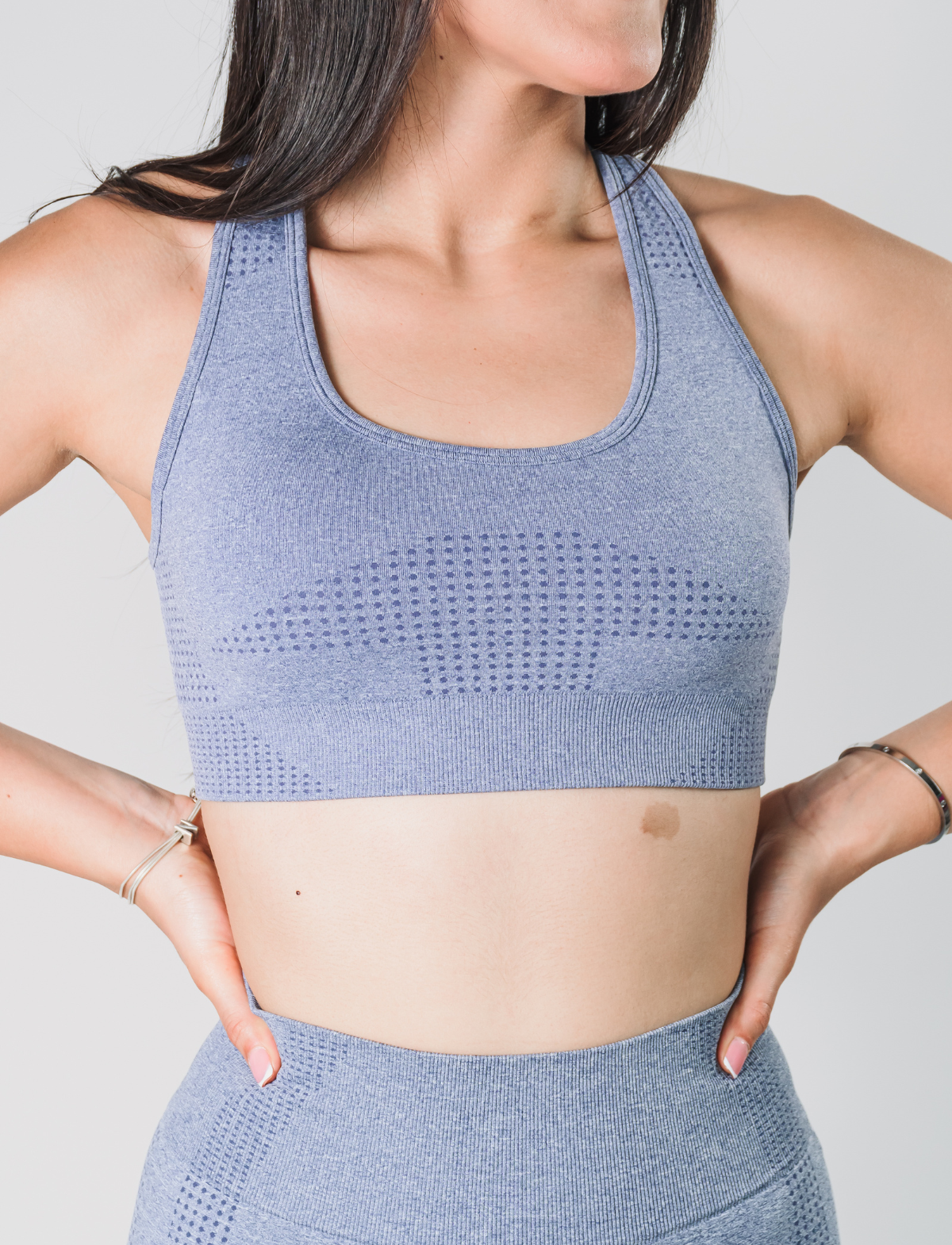 Conjunto Aura Fitness - Top + Short - Cinza