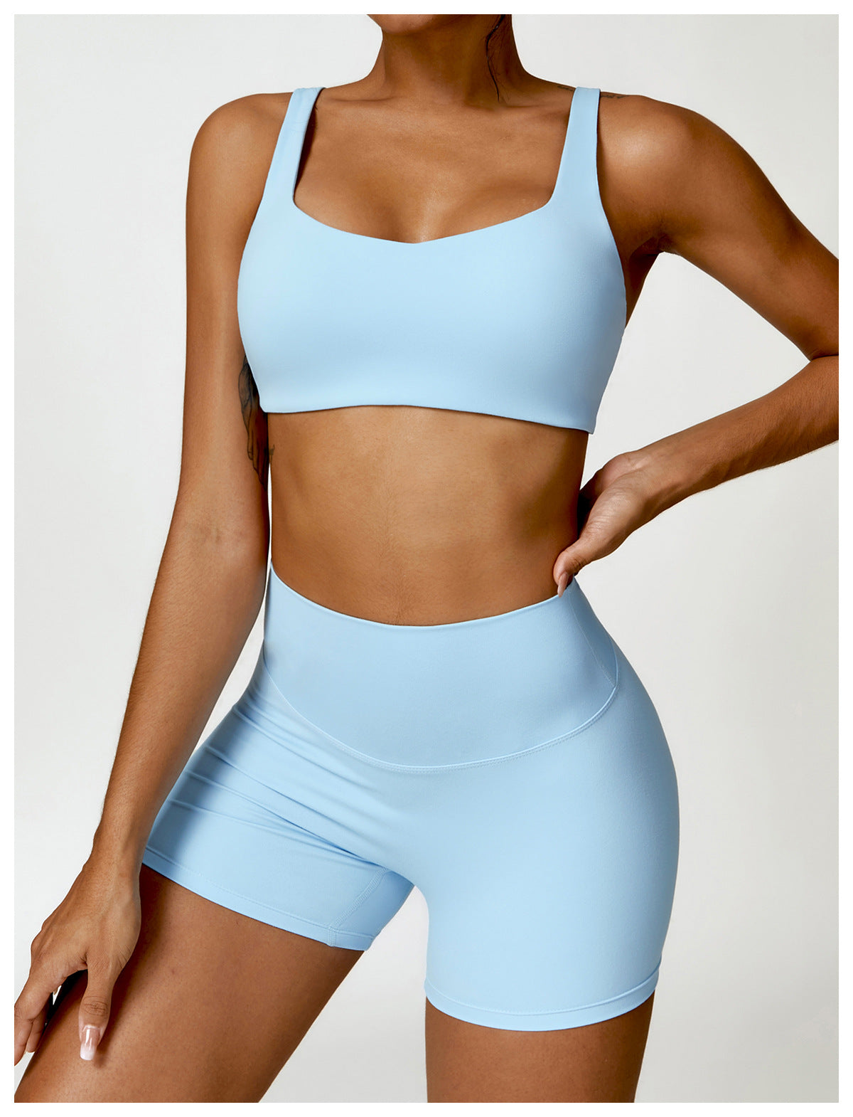Top Fitness Básico Azul Bebe