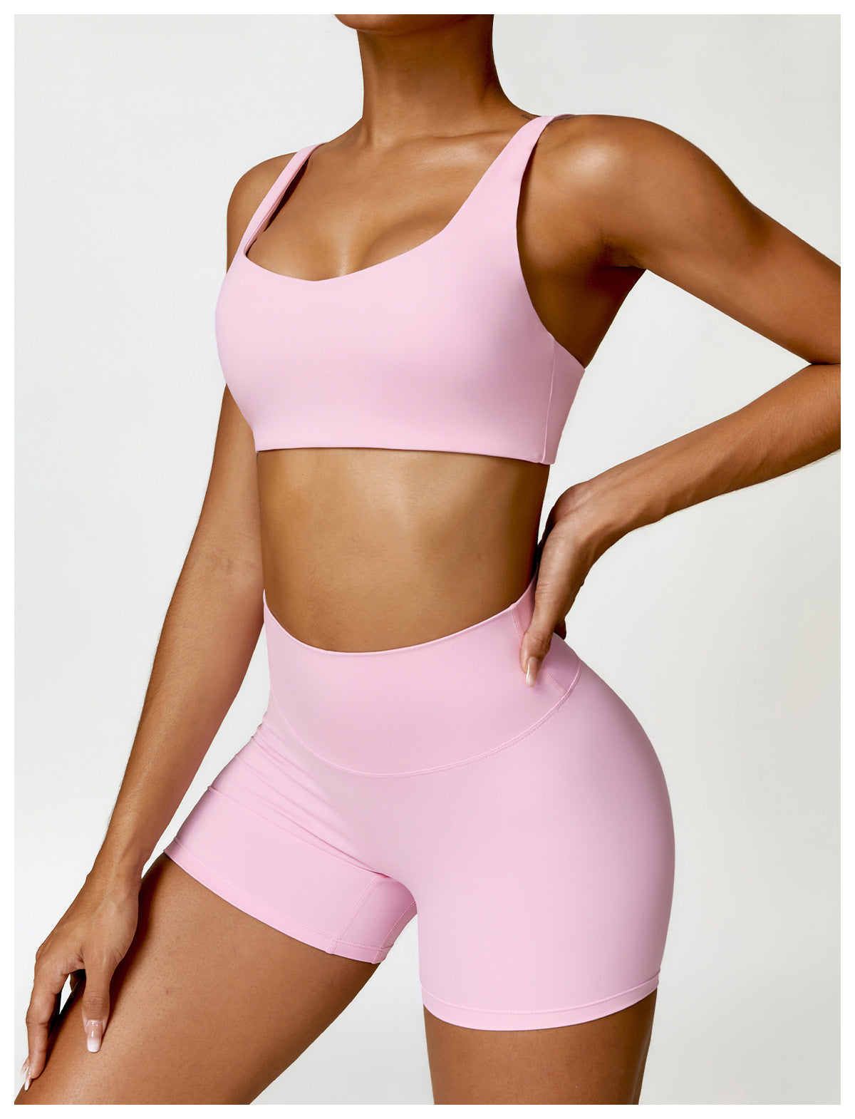 Top Fitness Básico Rosa Pastel