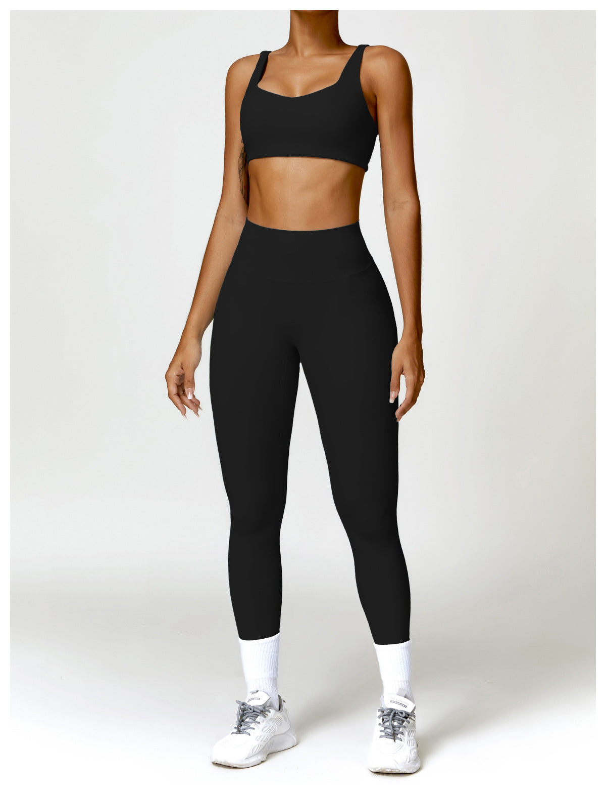Conjunto Fitness Focus - Top + Legging - Preto