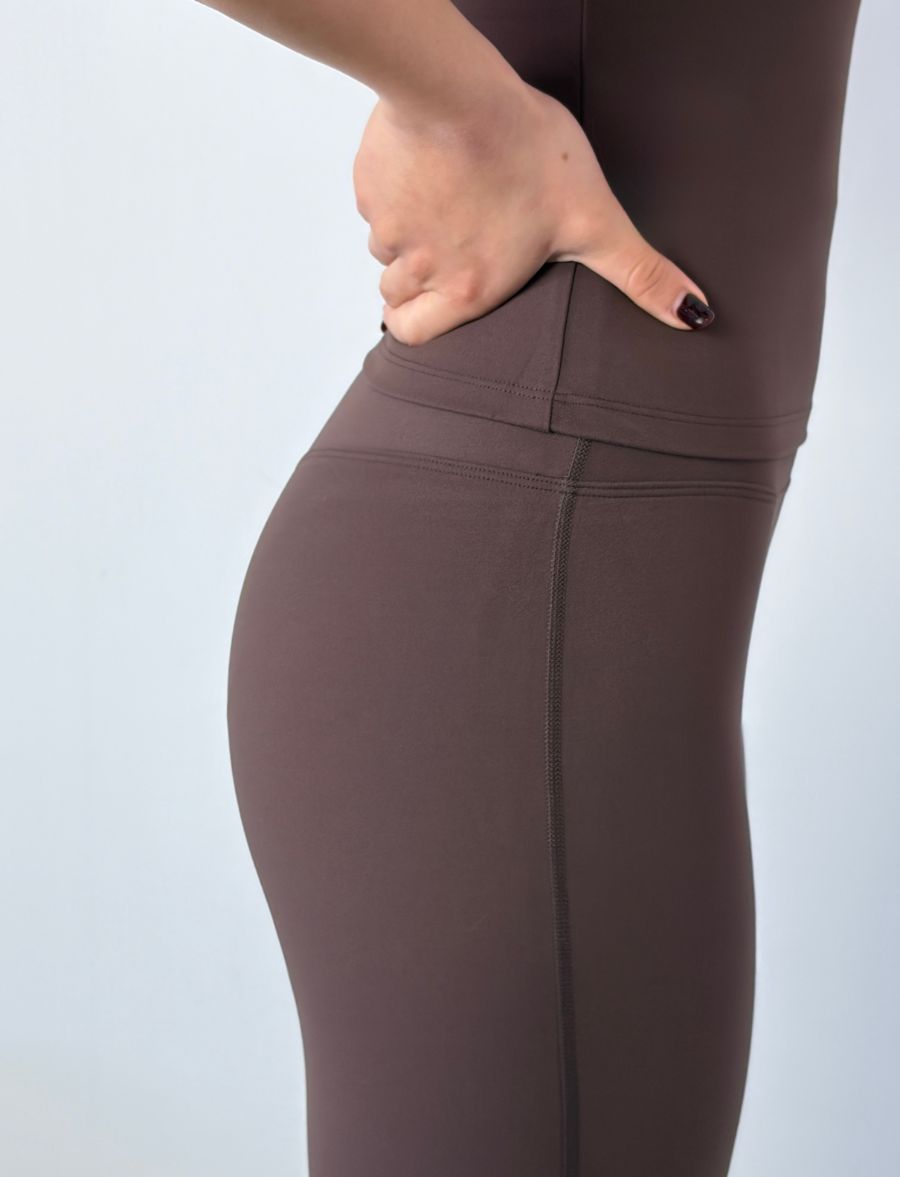 Calça Legging Feminina Flow Marrom