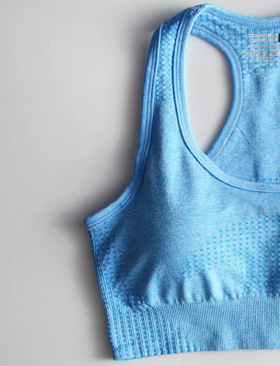 Top Fitness com Bojo Aura - Azul Bebe