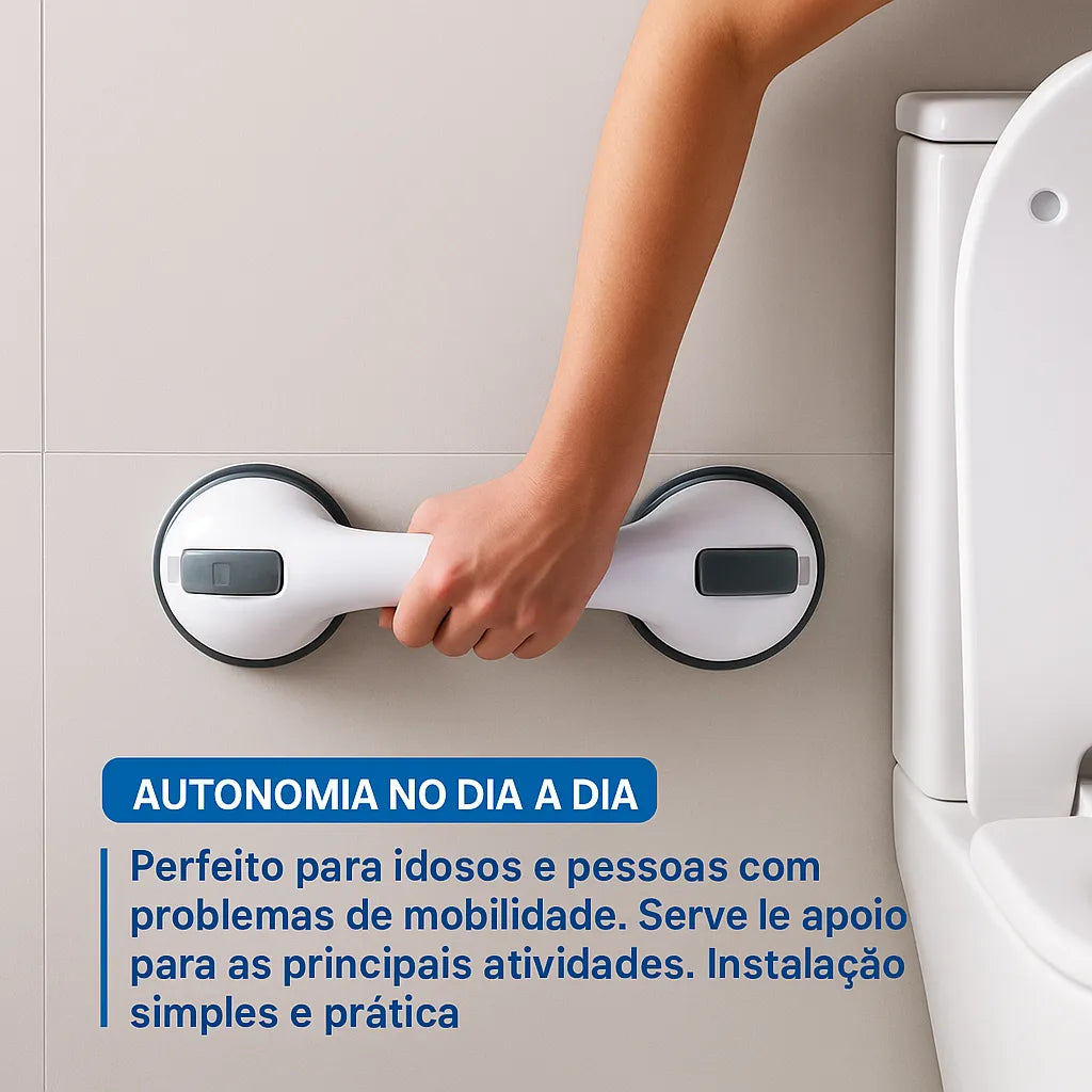 Barra de Apoio Portátil Ventosa de Alta Pressão para Banheiro [Frete Grátis]