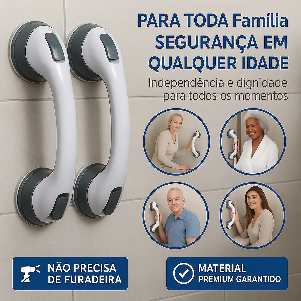 Barra de Apoio Portátil Ventosa de Alta Pressão para Banheiro [Frete Grátis]