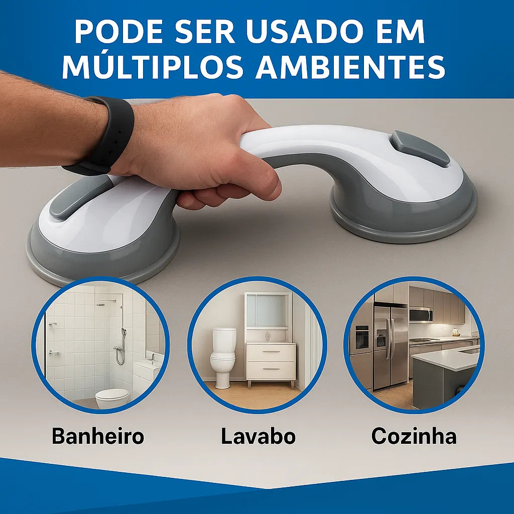 Barra de Apoio Portátil Ventosa de Alta Pressão para Banheiro [Frete Grátis]