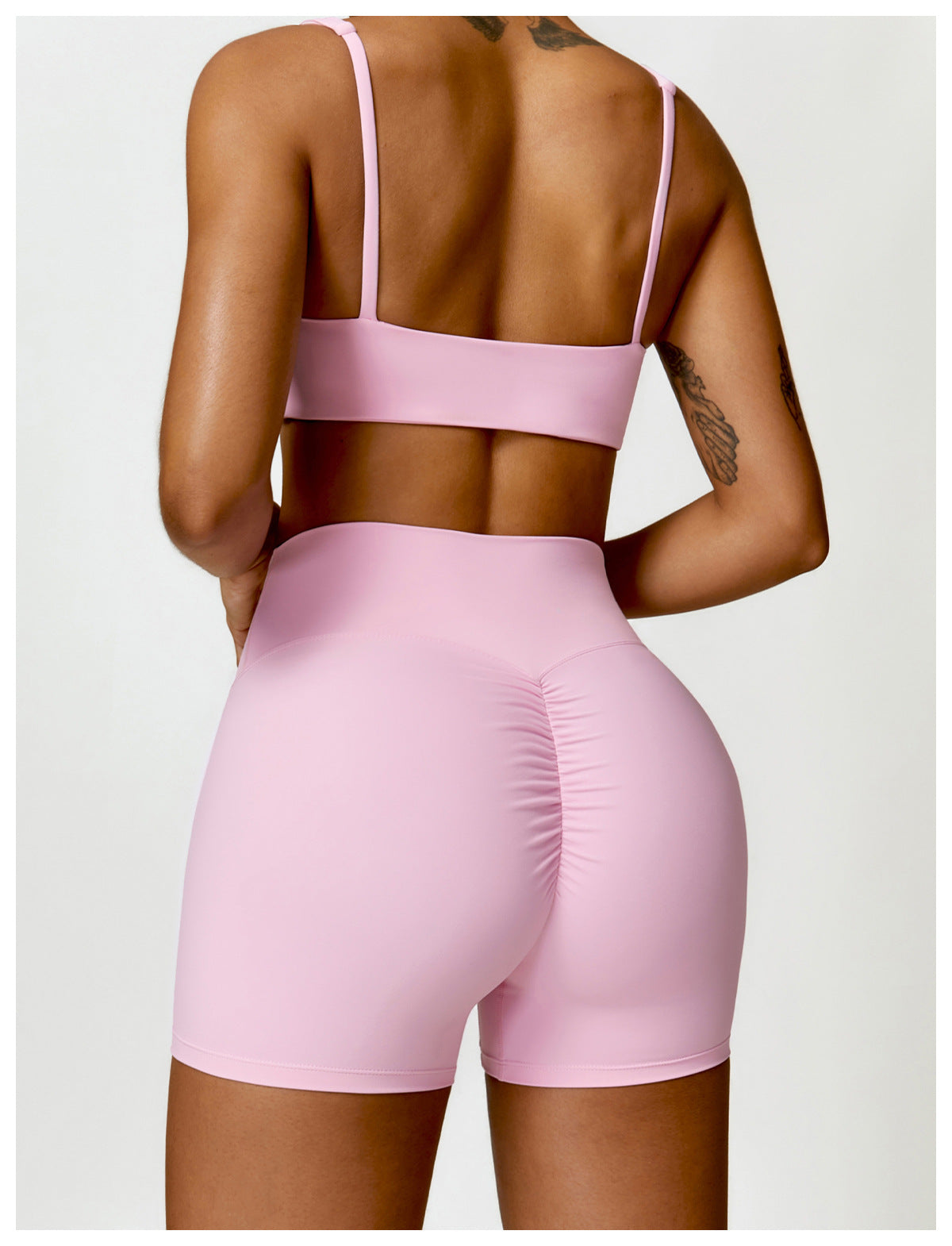 Conjunto Fitness Feminino - Top + Short - Rosa