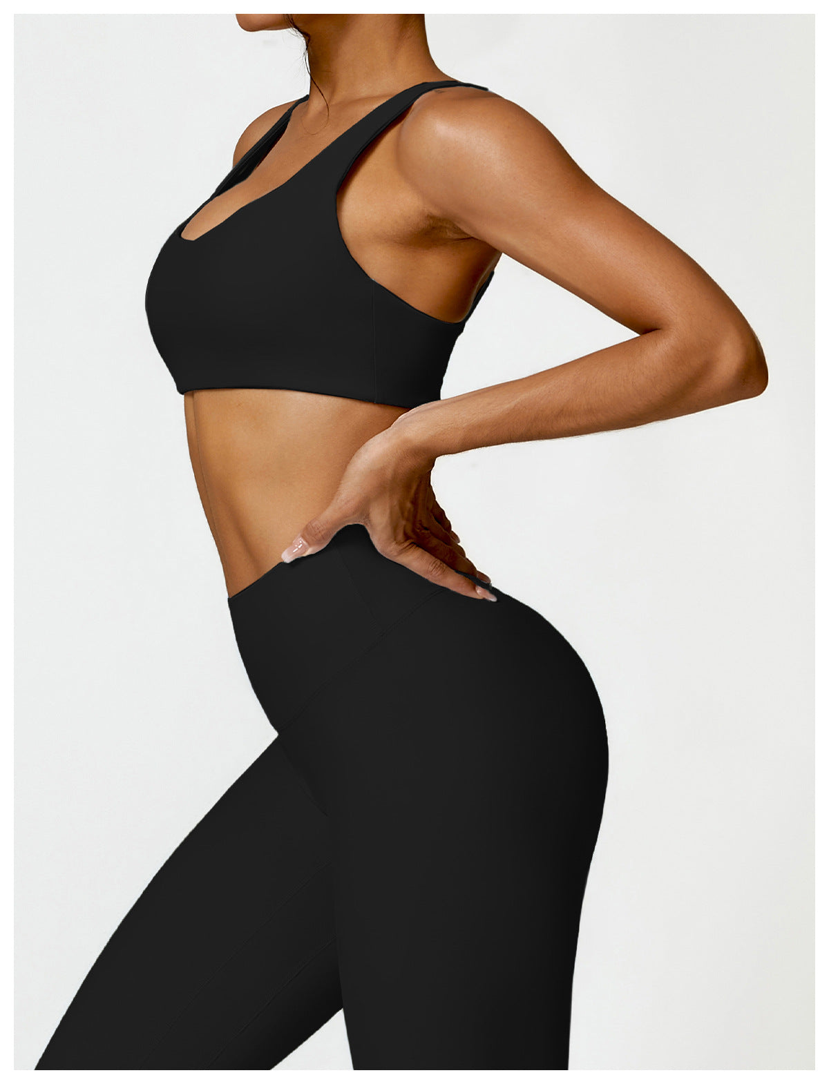 Conjunto Fitness Focus - Top + Legging - Preto