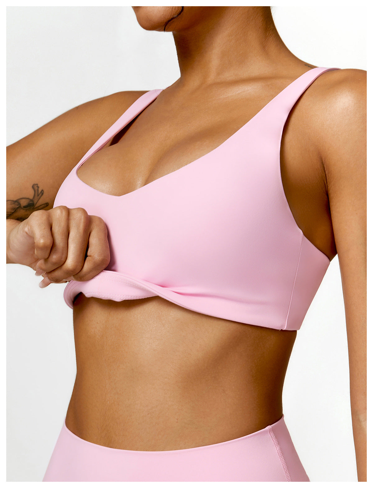 Top Fitness Básico Rosa Pastel