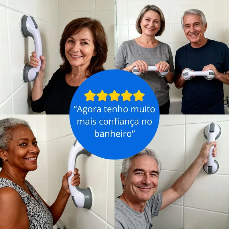Barra de Apoio Portátil Ventosa de Alta Pressão para Banheiro [Frete Grátis]