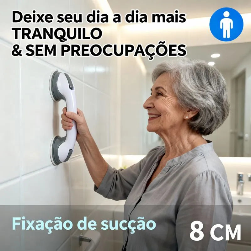 Barra de Apoio Portátil Ventosa de Alta Pressão para Banheiro [Frete Grátis]