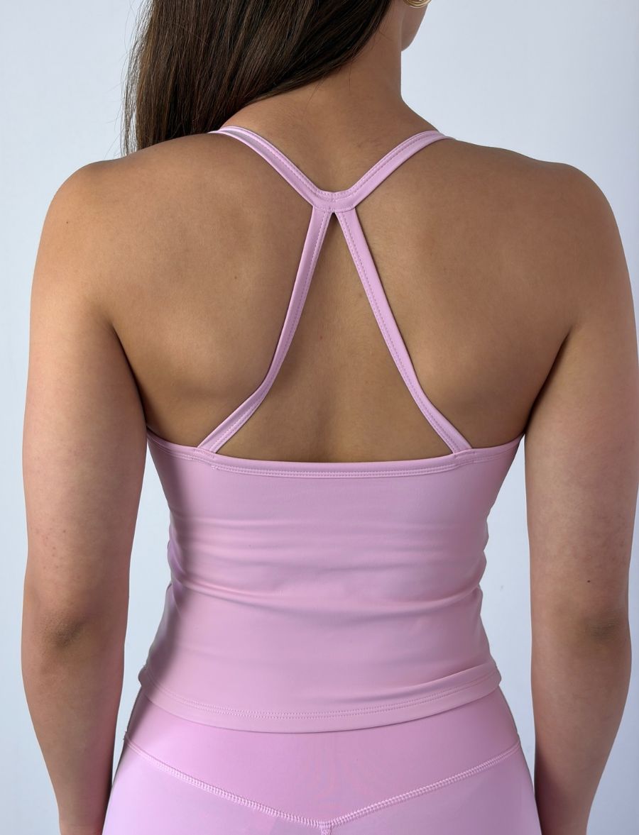 Top Fitness Alongado - Rosa Pastel