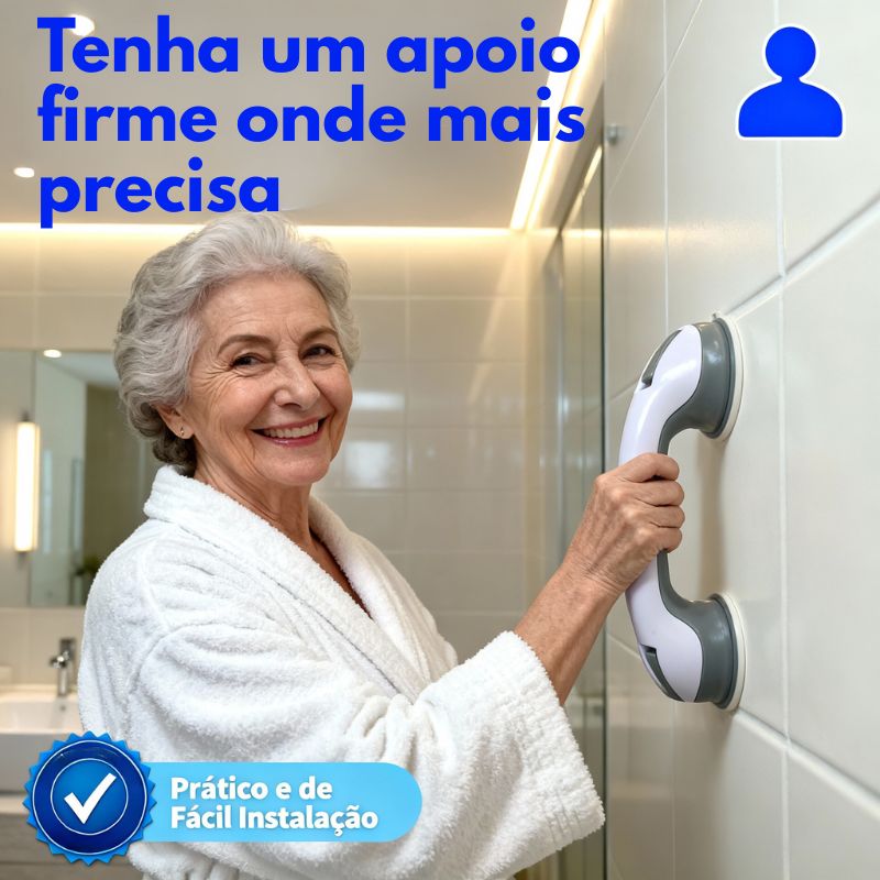 Barra de Apoio Portátil Ventosa de Alta Pressão para Banheiro [Frete Grátis]