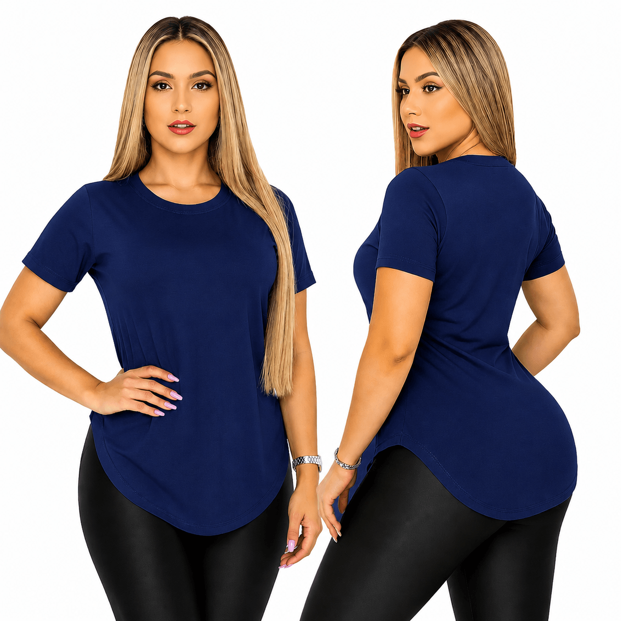 [Compre 2 Leve 3] Kit de Blusas Fitness Premium Tapa Bumbum - Super Confortável
