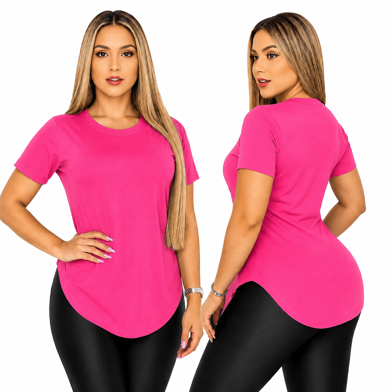 [Compre 2 Leve 3] Kit de Blusas Fitness Premium Tapa Bumbum - Super Confortável