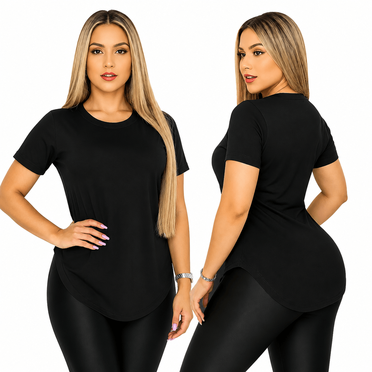 [Compre 2 Leve 3] Kit de Blusas Fitness Premium Tapa Bumbum - Super Confortável