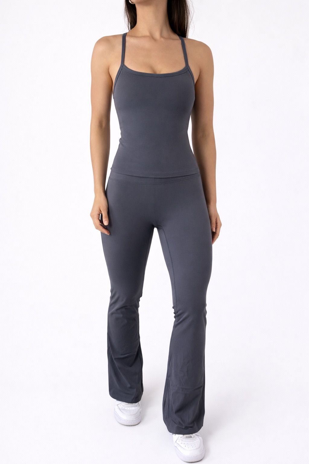 Top Fitness Alongado - Cinza