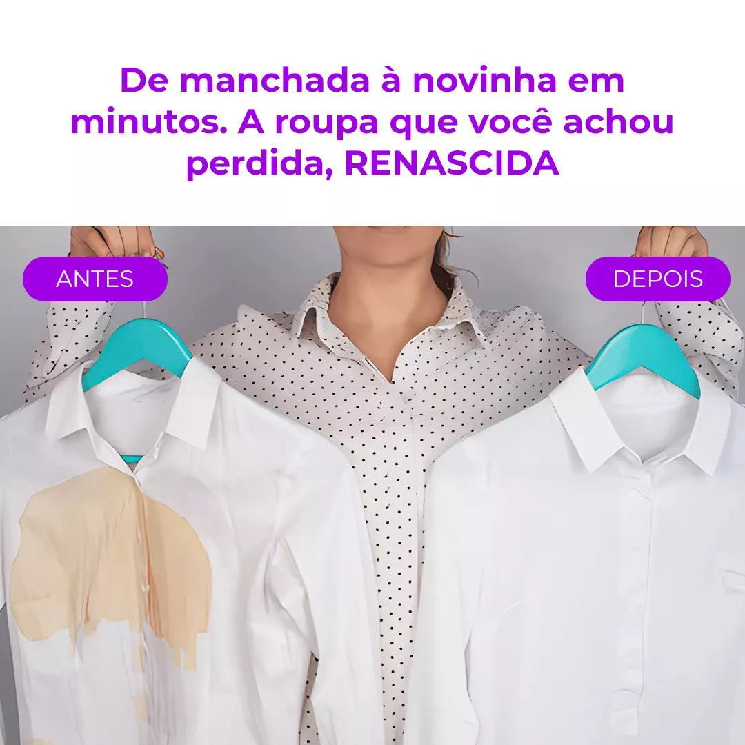 CleanShot - Removedor Têxtil Profissional Que Elimina Manchas Impossíveis (Até Açaí, Azeite e Vinho) em Menos de 3 Minutos